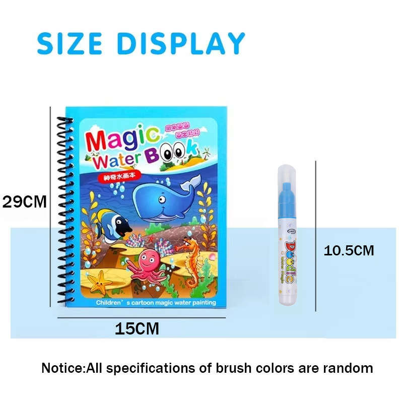 Magisch waterverfboek, herbrui - Reusable Water Magic Coloring Book recensie en prijs