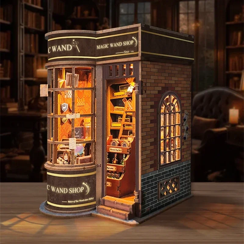 DIY houten miniatuurmodelsets, - Diy Wooden Book Nook Kit Shelf Insert recensie en prijs