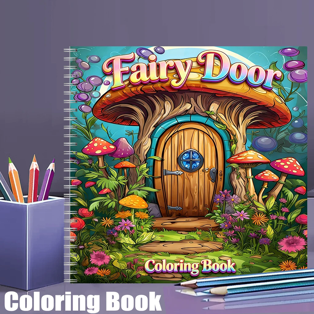 Kleurboek Fairy Door voor volw - Adult Coloring Book Stress Relief recensie en prijs