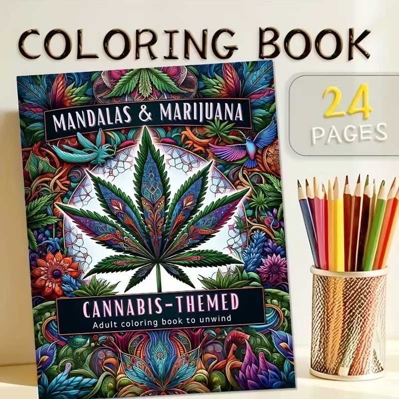 24-pagina's Mandala-stijl, kle - Adult Coloring Book Stress Relief recensie en prijs